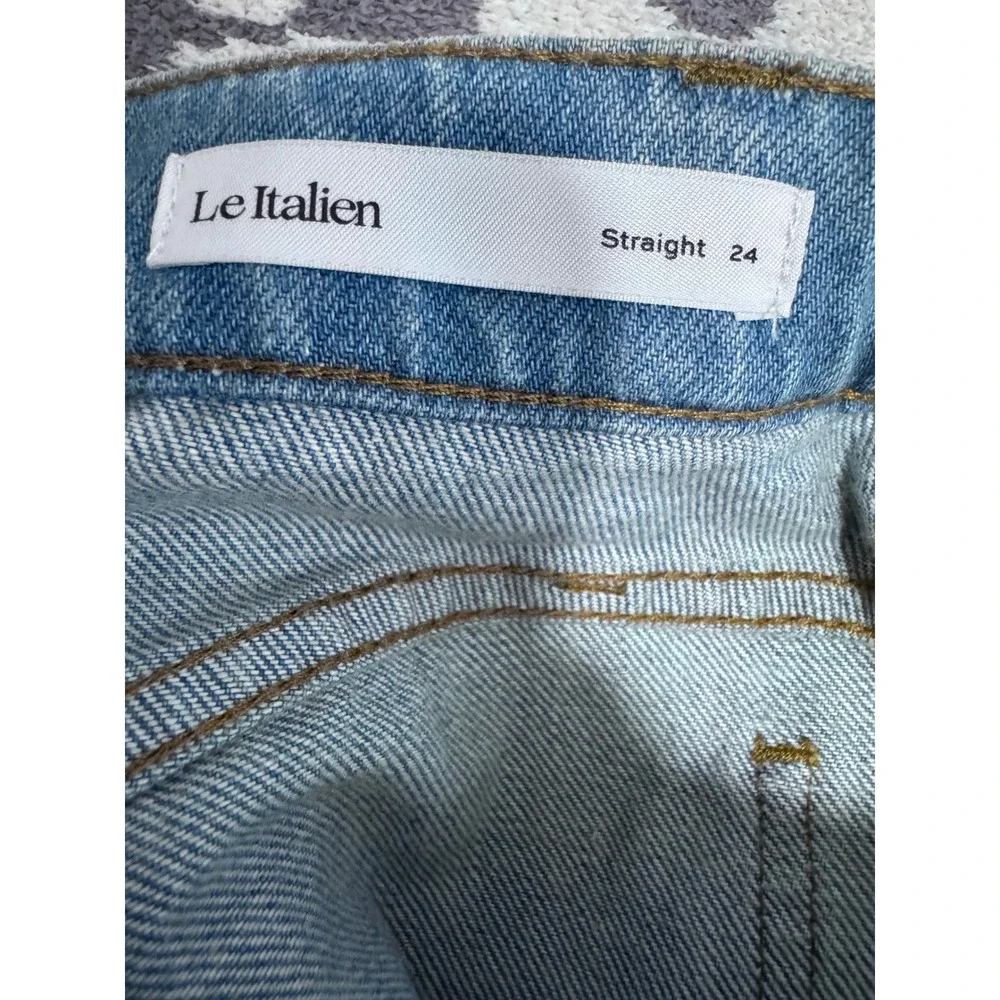 FRAME DENIM LE ITALIEN STRAIGHT JEANS - PURE BLUE‎ SIZE 24 - Picture 9 of 12